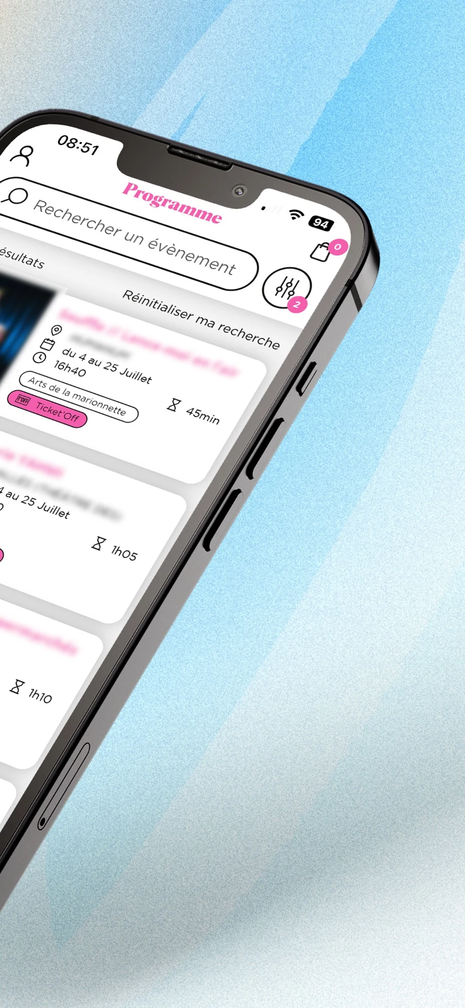 L’expérience mobile — application Festival OFF Avignon